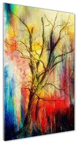 Tablou pe sticlă acrilică Copac abstract