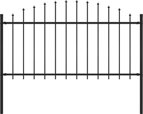 vidaXL Gard de grădină Woerden cu vârf tip suliță din oțel 170x150 cm negru