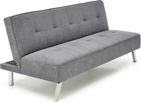 Canapea extensibila CARLITO, gri, stofa clasica/metal, 173x83/97x80 cm