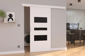Ușă glisantă CENTO (Latime: 86 cm, Culoare: Sonoma /Negru Lacobel)