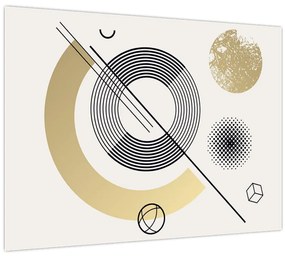 Tablou pe sticlă - Forme geometrice N⁰2 (70x50 cm)