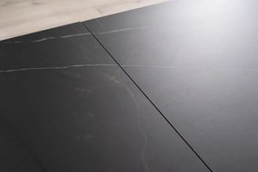 Masa extensibila Salvadore Ceramic SAHARA NOIR negru/negru mat L160-240 cm
