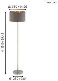 Lampadar Eglo 95172 MASERLO 1xE27/60W/230V