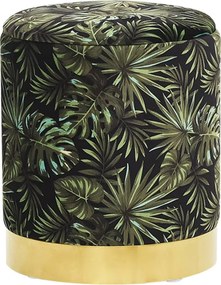 vidaXL Taburet depozitare rotund, multicolor, material textil 31 x 37 cm