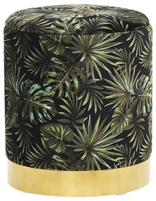 340297 vidaXL Taburet depozitare rotund, multicolor, material textil