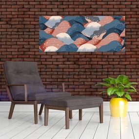 Tablou - Valuri japoneze (120x50 cm)