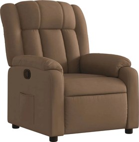 vidaXL Fotoliu rabatabil, maro, material textil