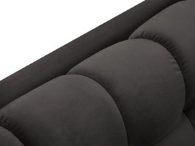 Colțar tapițat Bali, Gri închis/5 locuri/picioare gold/partea stângă/ L293 x l185 x h75