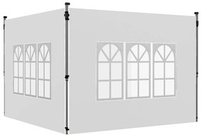 Outsunny Panouri Laterale pentru Foisor cu Fereastra pentru Foisor Pliabil de 3x3(m) sau 3x4m, 2 Bucati de Rezerva Laterale, Alb | Aosom Romania