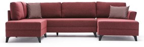 Canapea extensibilă de colț Eris - Claret Red