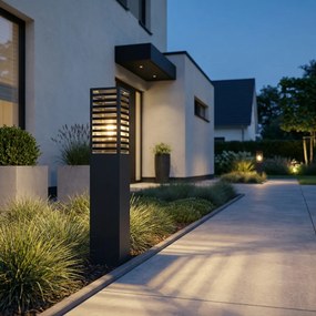 Lampă de podea modernă pentru exterior neagră 80 cm IP44 - Reims