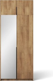 Dulap Alera II with top extension – Hinged – cu oglindă – 100x58x250 cm – Stejar Artisan – Alera II with top extension – Hinged Dulap – Varianta 2