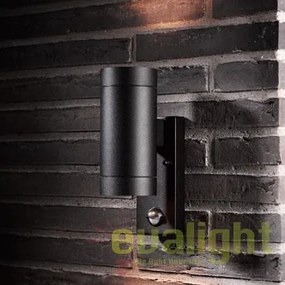 Aplica de perete exterior, dubla cu senzor, IP54 Tin Maxi negru 21519103 NL
