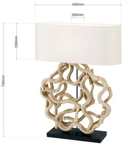 Veioza/Lampa de masa lemn decorativ PEGGY