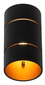 Aplică modernă neagră cu interior auriu - Pia