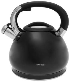 Fierbator Kinghoff KH 1221, 3,4 l, fluierat, efect marmura, inductie, negru