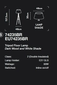 Lampadar/Lampa de podea cu trepied Belle