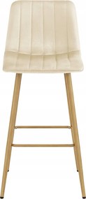 Scaun de bar POZZA VELVET, crem
