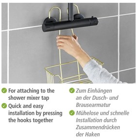 Raft pentru baie auriu suspendat din oțel inoxidabil Milo – Wenko