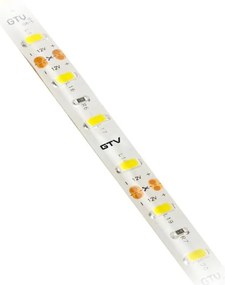 Banda LED Flash GTV pentru mobilier, lumina neutra, 60 LED m, 1750 lm m, 16 W m, 12V, IP65, 5 m Alb neutru, 16 W m, 12 V, LED Flash, 1750 lm m, 10