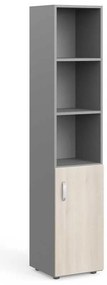 Dulap înalt Manager 39,9 x 42,2 x 196,5 cm, dreapta, salcâm deschis / gri