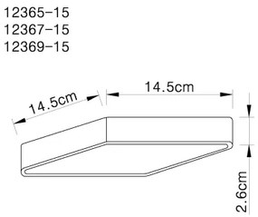 Globo 12367-15 - Plafonieră LED VITOS LED/15W/230V