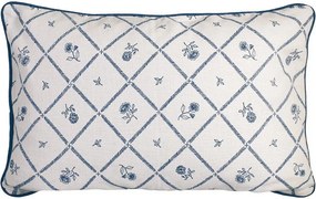 Față de pernă decorativă din bumbac organic 40x60 cm albastru, „Lovisa"