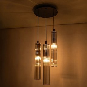 Lustra cu 3 pendule design modern ARIA titan periat