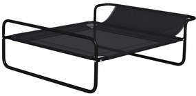 PawHut Pat ridicat pentru caini animale de companie cu suport pentru cap material micro-perforat 91 x 69 x 29 cm negru | Aosom Romania