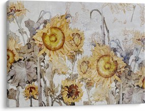 Tablou - Floarea-soarelui pe perete (70x50 cm)