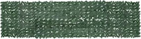vidaXL Paravan de balcon, frunze verde închis, 400x100 cm