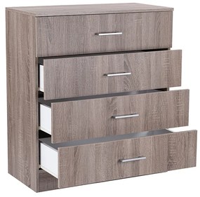 Comodă Miami cu 4 sertare 80x92 cm stejar York-stejar York