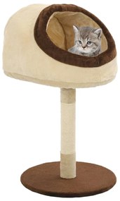Ansamblu pisici cu stalp funie sisal, bej si maro, 72 cm