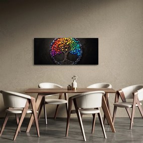 Tablou – Arbore plin de inimi colorate (120x50 cm)