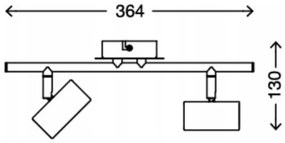 Spot LED PRO 2xLED/5W/230V Briloner 2038-024