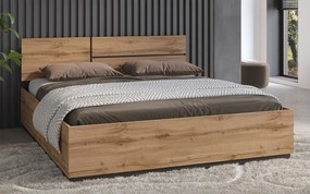 Pat lemn masiv dormitor Orion 160/180x200 cm - Stejar deschis, 180x200