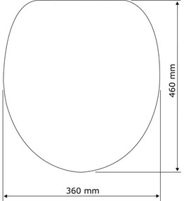 WENKO Capac WC HABOS, 46 x 36 cm, alb/argintiu - 22415100