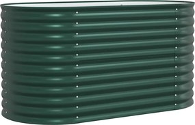 vidaXL Pat ridicat Verde 160 x 80 x 81 cm Oțel