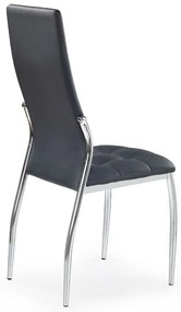 Scaun de bucaterie Elric, negru/argintiu