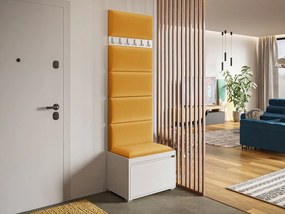 Mobilier pentru hol Kendora 60 (cu 6 buc panouri tapițate Pazara 60x30) (Alb) (manila 32). 1054020