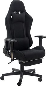 Scaun gaming negru din stofa, reglabil si modern OFF 296