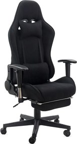 Scaun gaming negru din stofa, reglabil si modern OFF 296