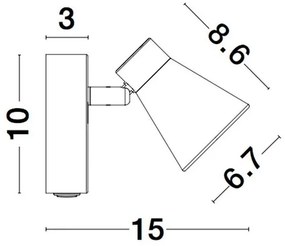 Aplica cu spot DUBLIN alb NVL-9155711