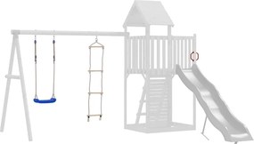 vidaXL Leagăn cu scară din frânghie, albastru, polietilenă