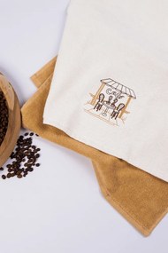 Prosoape de bucătărie CAFE, 2 buc Crem-Bej / Cream-Beige Set (2 buc, 40x60 cm)