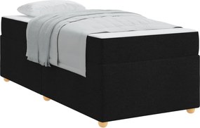 vidaXL Cadru de pat cu saltea Negru 80 x 200 cm țesătură