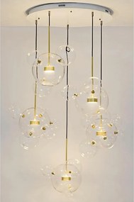Lustra cu 5 pendule LED design modern Boliccine