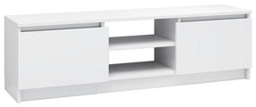 800573 vidaXL Comodă TV, alb extralucios, 120 x 30 x 35,5 cm, PAL