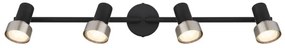 Spot Globo 57917-4N MASON 4xGU10/25W/230V negru/argintiu