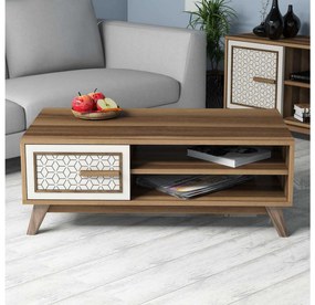 Masă de cafea Aysha (Nuc + Crem). Promo -16%. 1089458